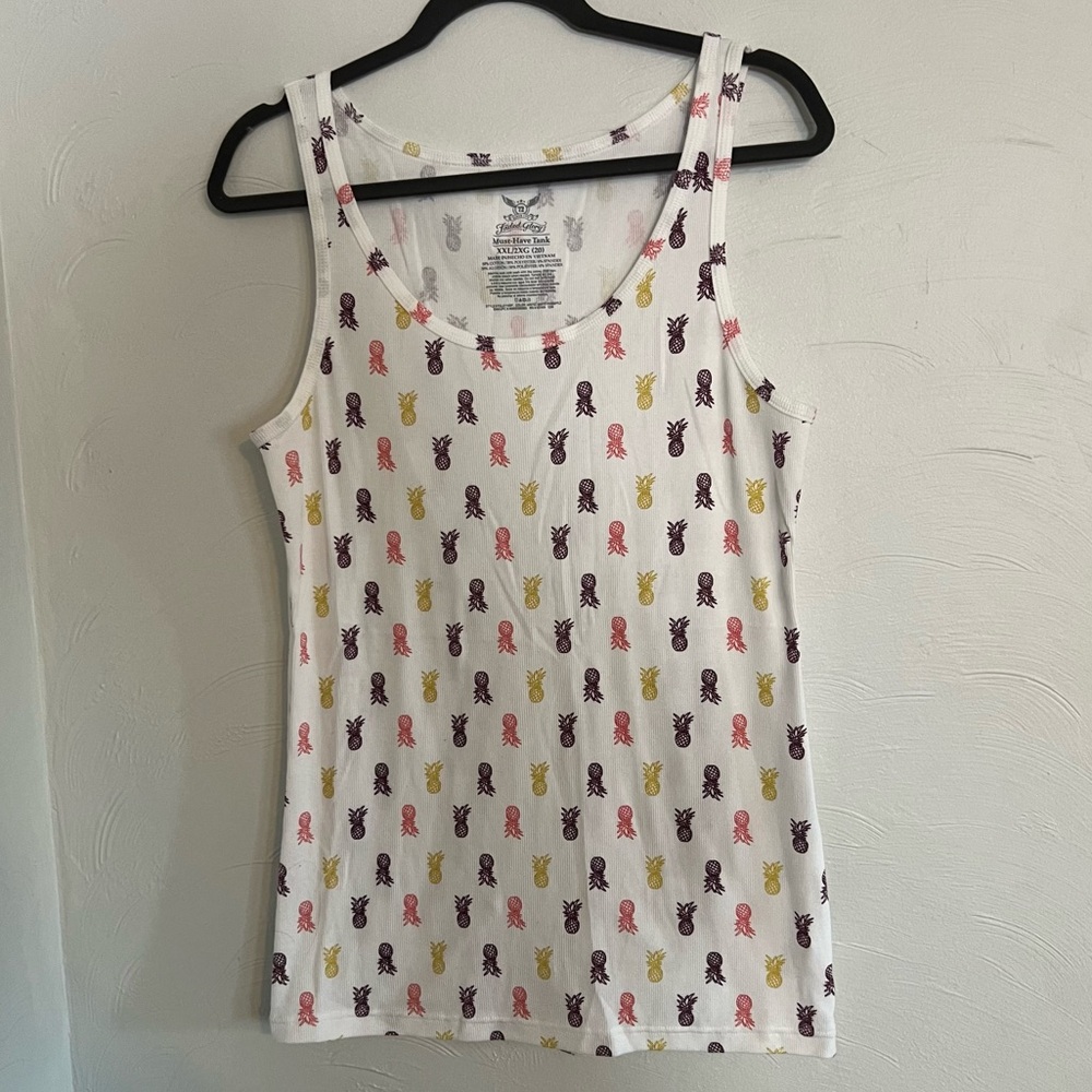 Pineapple Rib Knit Tank Top